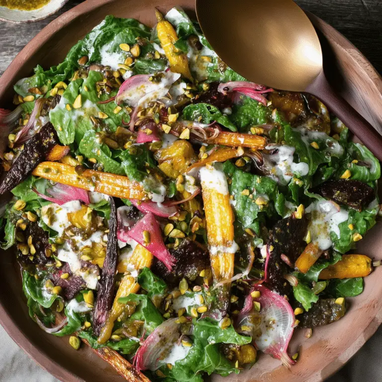 Spring Root Vegetable Salad with Pistachio Vinaigrette – Fresh & Flavorful