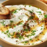 Whipped Ricotta Dip with Hot Honey served with crostini