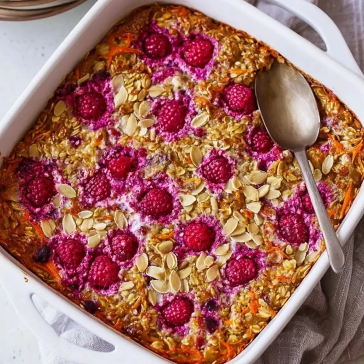 Carrot-and-Raspberry-Baked-Oats