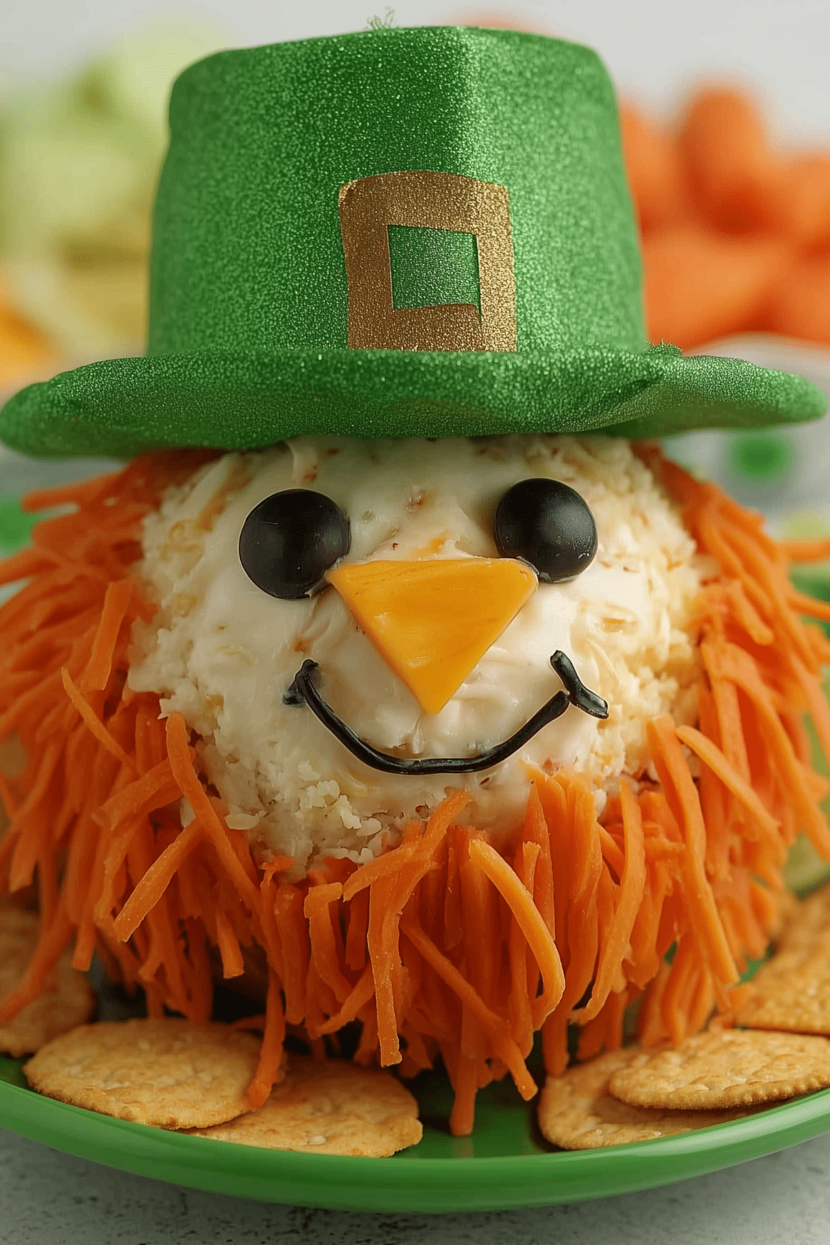 Corned Beef Leprechaun Cheeseball festive St Patrick's Day appetizer
