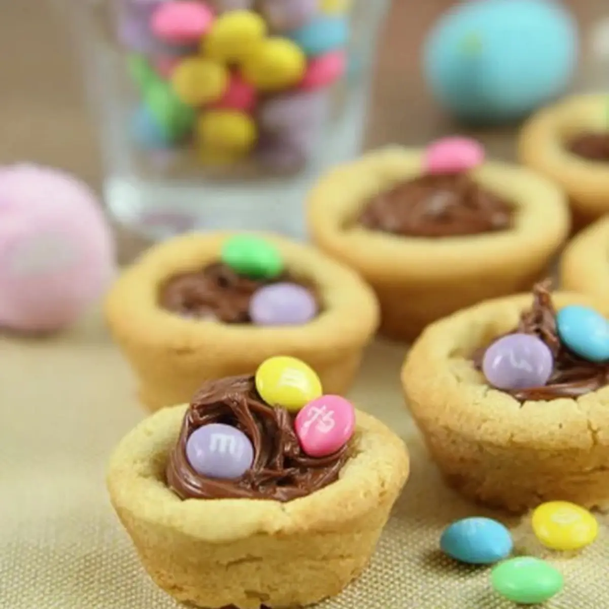 M&M Nutella Cookie Cups