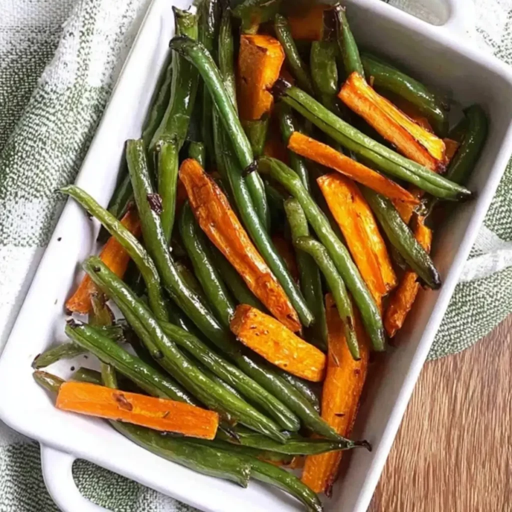Roasted Green Beans and Carrots