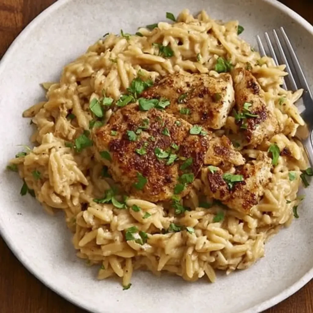 Chicken And Orzo Skillet