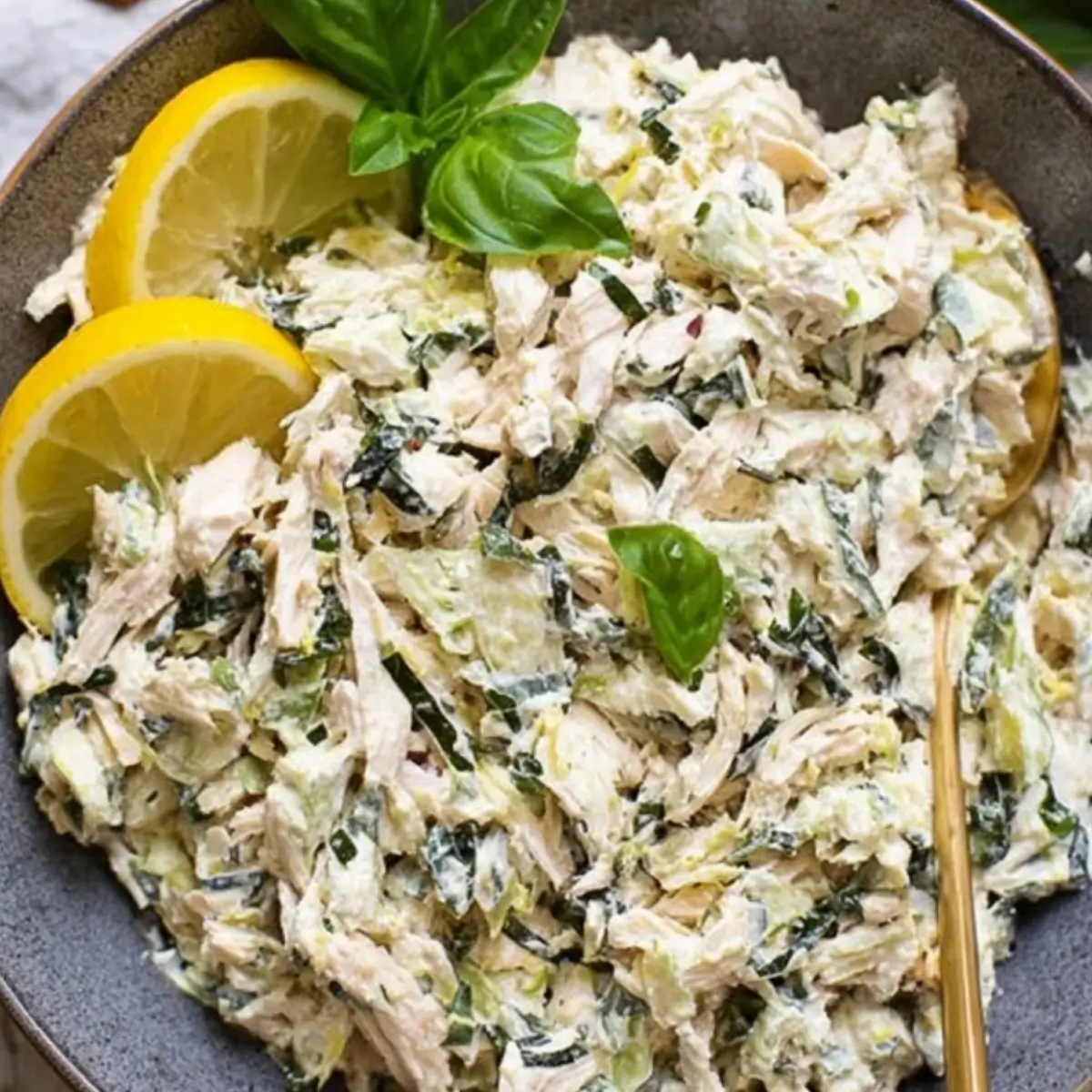 Easy Lemon Basil Chicken Salad